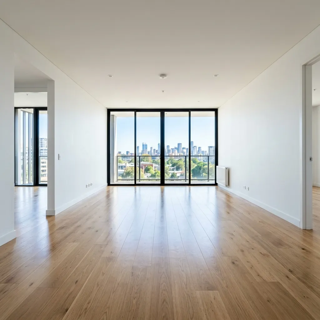 An empty flat after an end of tenancy clean, ready for the next tenants